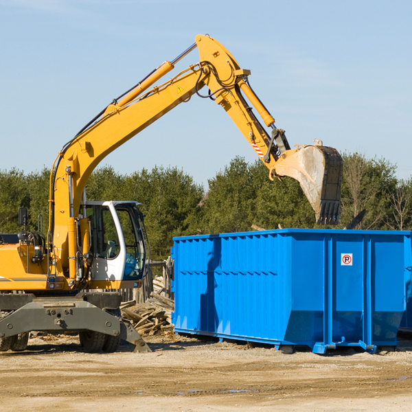 what size residential dumpster rentals are available in Wetumka OK